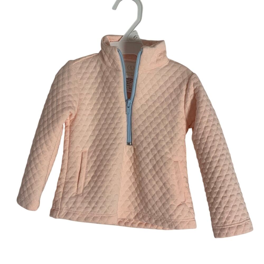LULLABY SET Paris Pink Quilted Half Zip‎ NWT size 12 mo